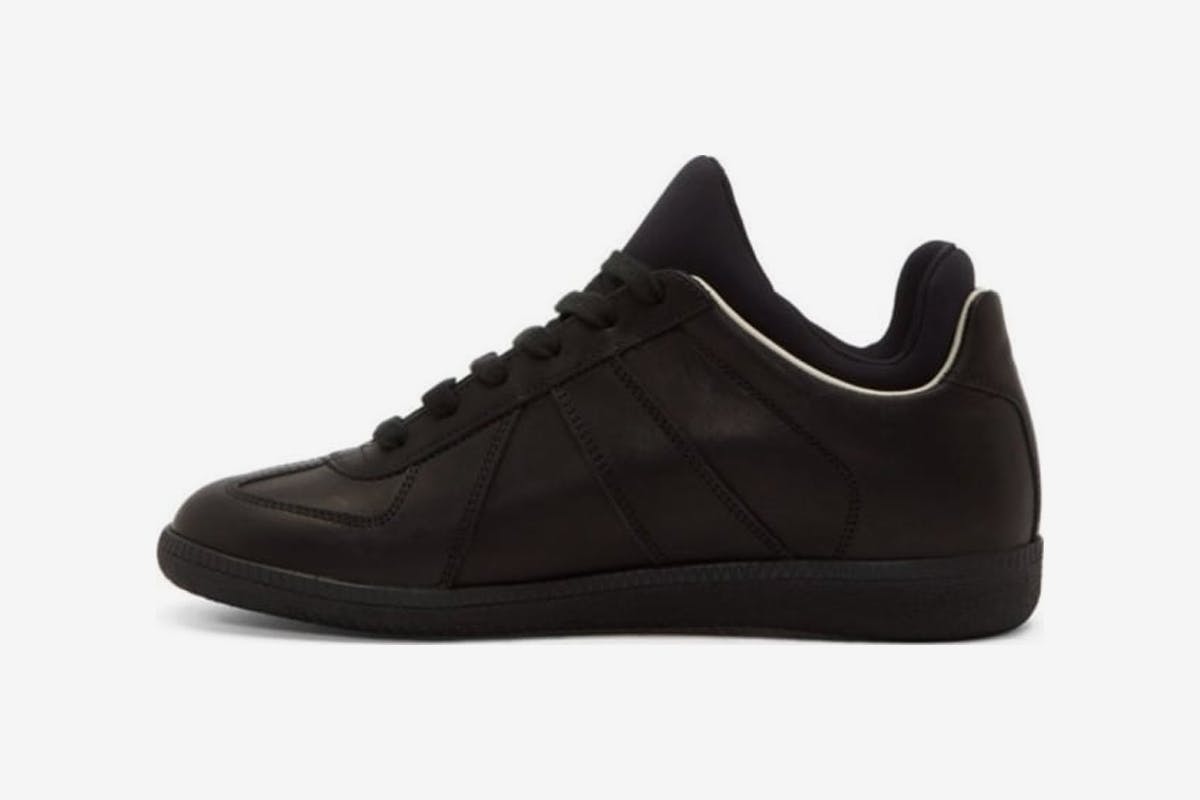 all black maison martin margiela sneakers